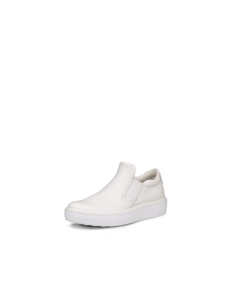 White ECCO SOFT 60 K SLIP ON V2