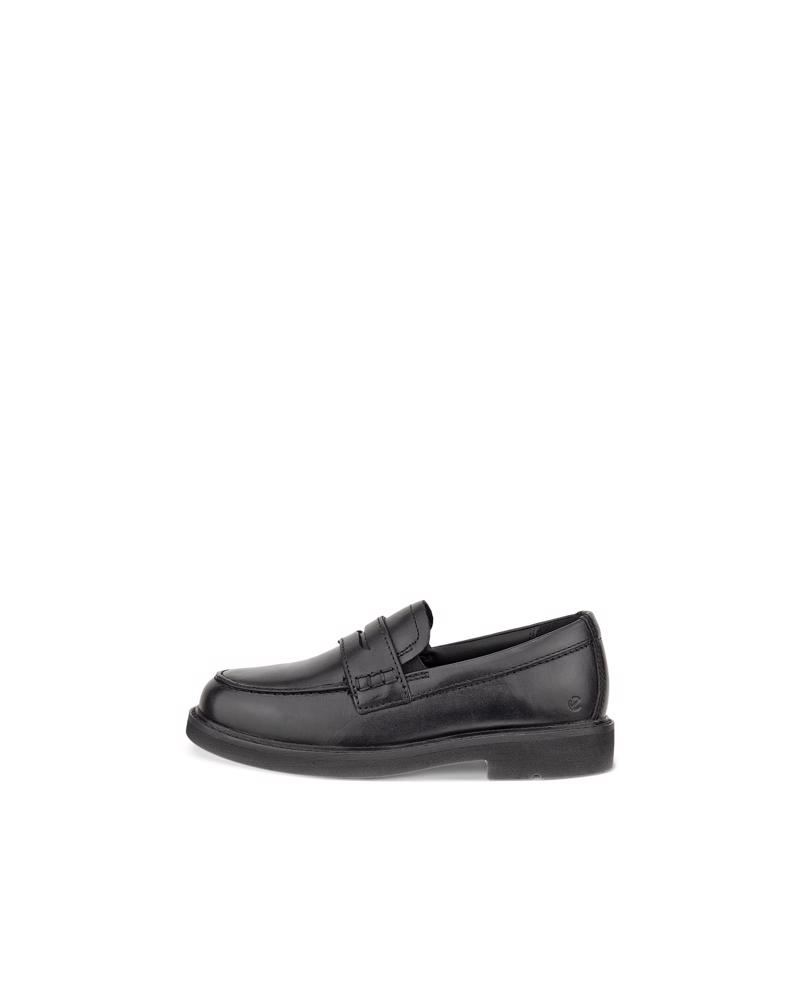 BLACK ECCO METROPOLE K PENNY LOAFER