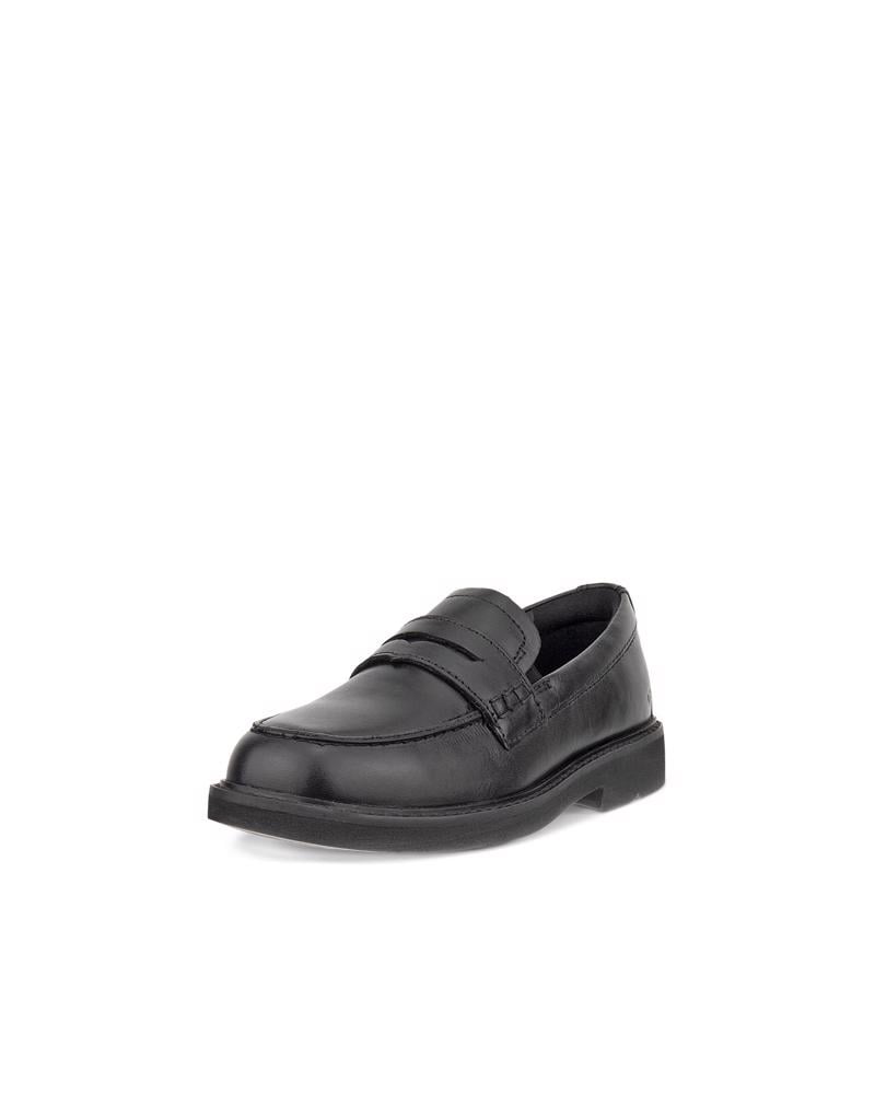 BLACK ECCO METROPOLE K PENNY LOAFER