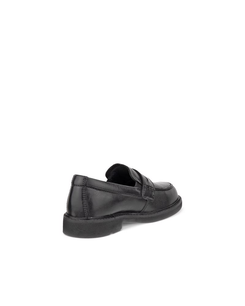 BLACK ECCO METROPOLE K PENNY LOAFER