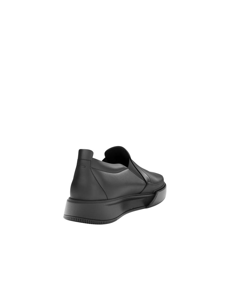 BLACK ECCO STREET COURT K SLIP-ON