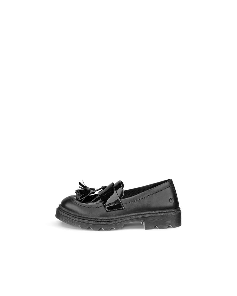 BLACK ECCO GRAINER K LOAFER