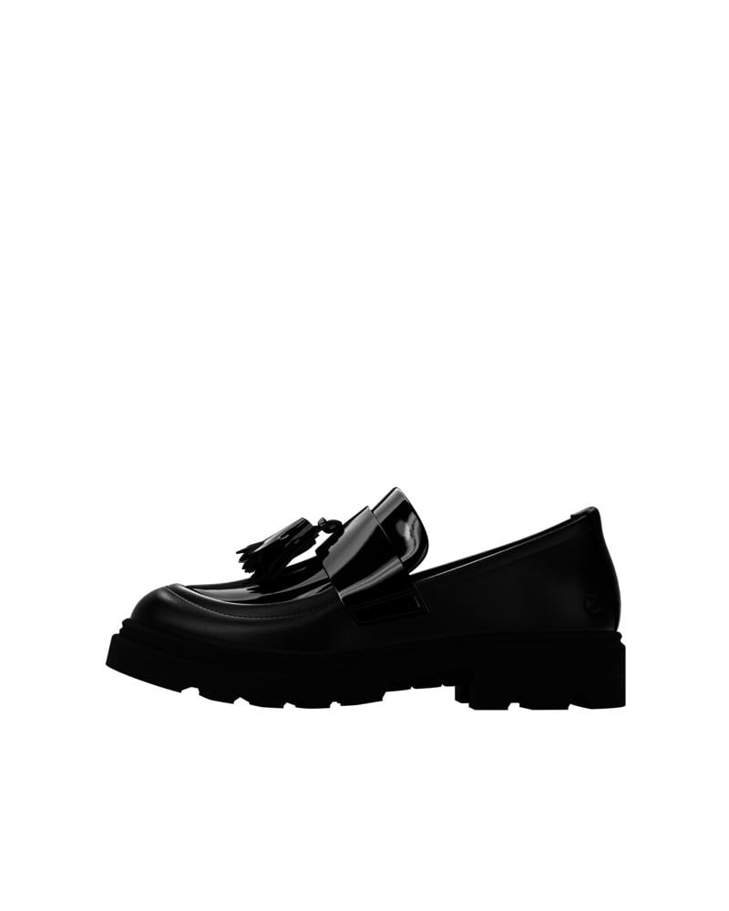 BLACK ECCO GRAINER K LOAFER
