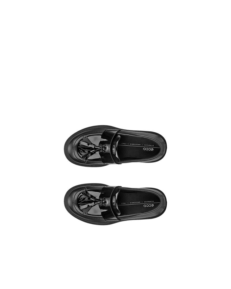 BLACK ECCO GRAINER K LOAFER