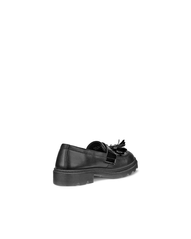 BLACK ECCO GRAINER K LOAFER