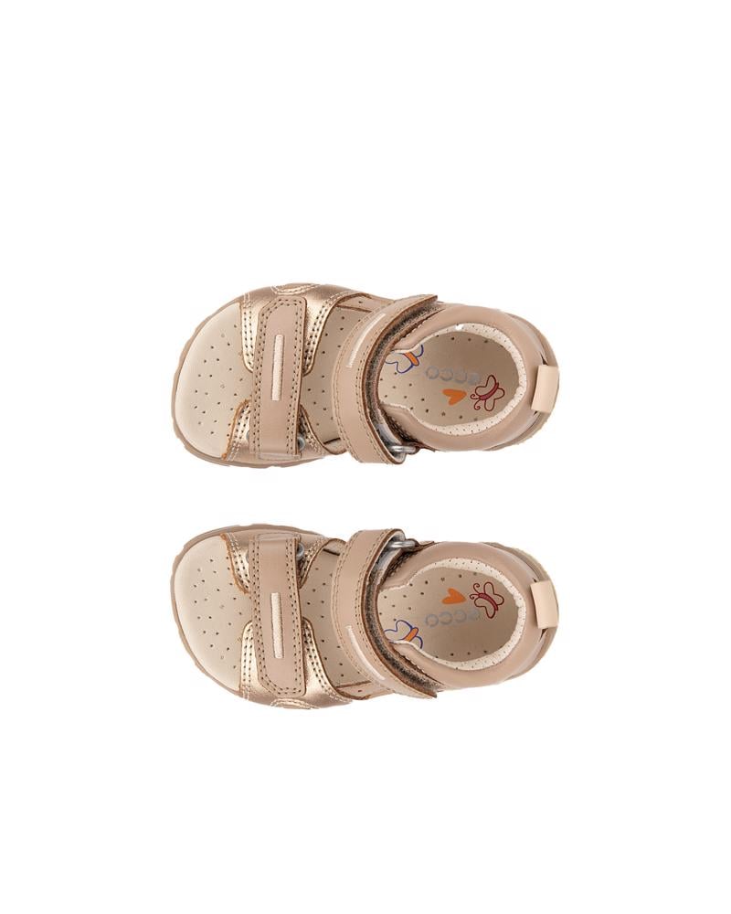 Beige ECCO MINI STRIDE SANDAL 2S NUB