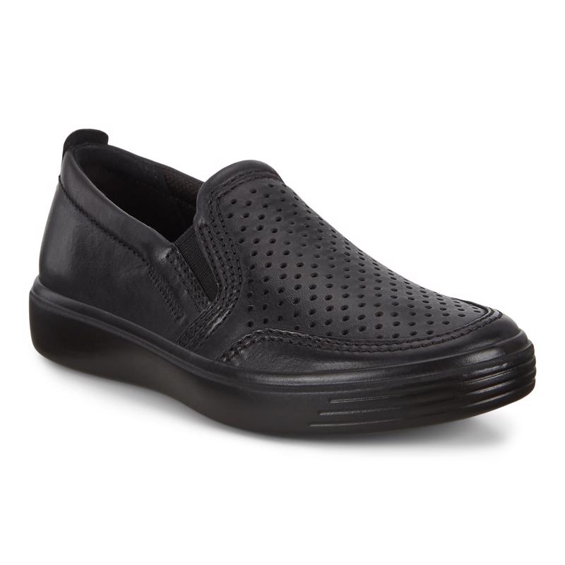 BLACK ECCO S7 TEEN Slip-on