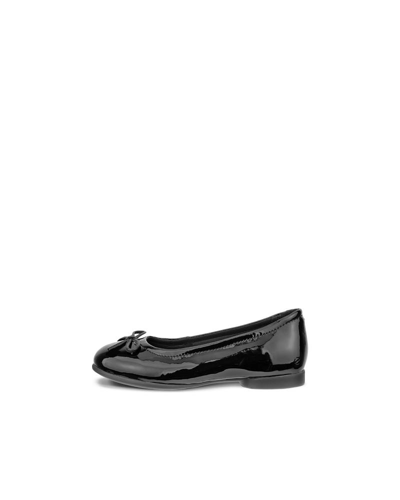 BLACK ECCO ANINE K BALLERINA BOW