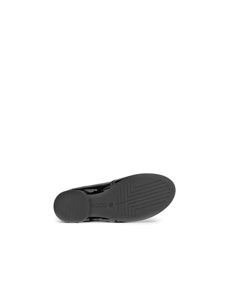 BLACK ECCO ANINE K BALLERINA BOW