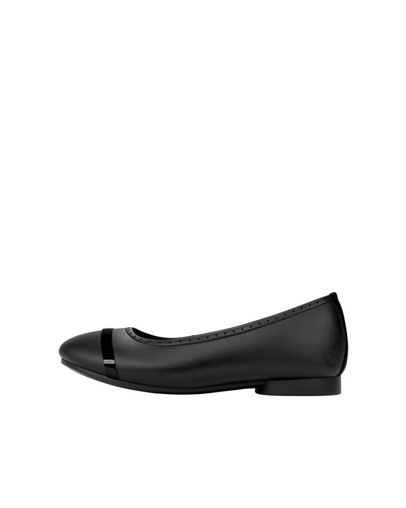 BLACK ECCO ANINE BALLERINA
