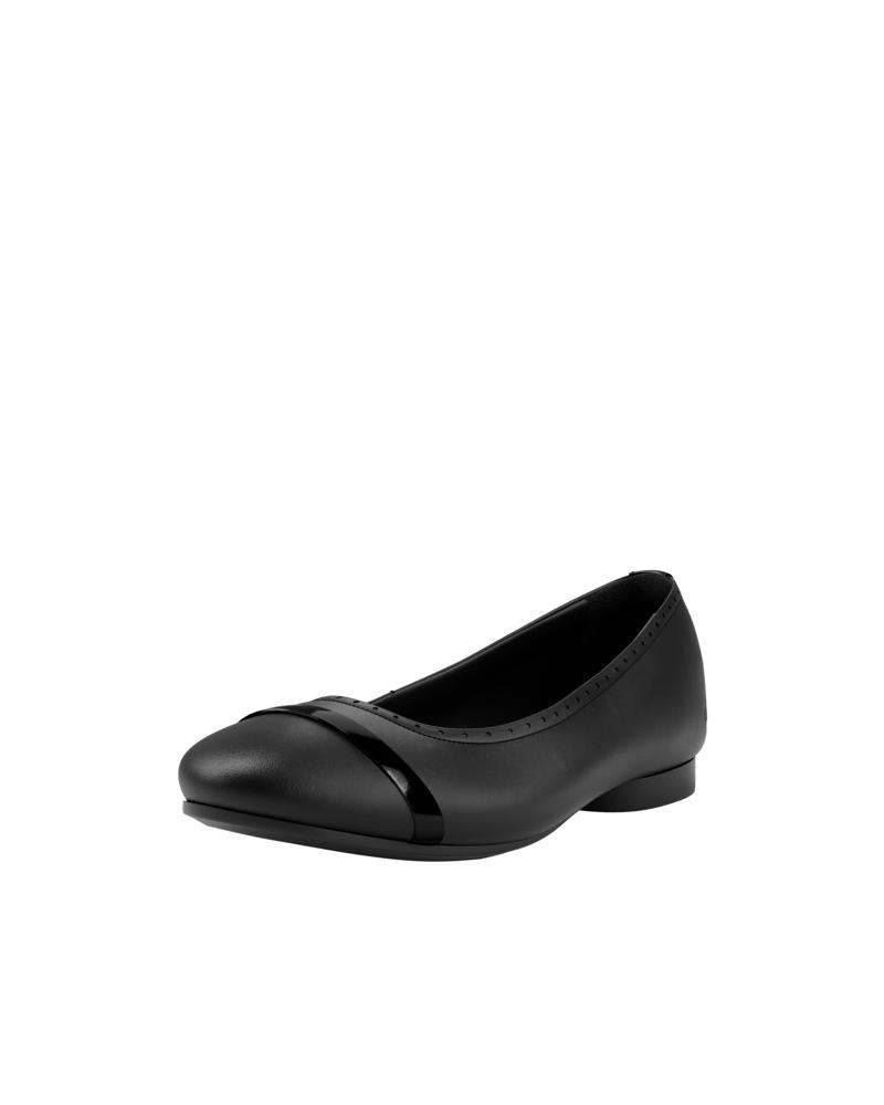 BLACK ECCO ANINE BALLERINA