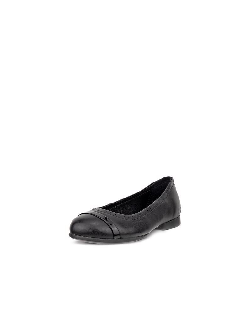 BLACK ECCO ANINE BALLERINA
