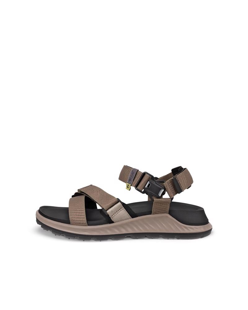 Brown ECCO EXOWRAP M Flat Sandal