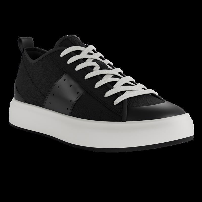 BLACK ECCO STREET ACE W SNEAKER LEA