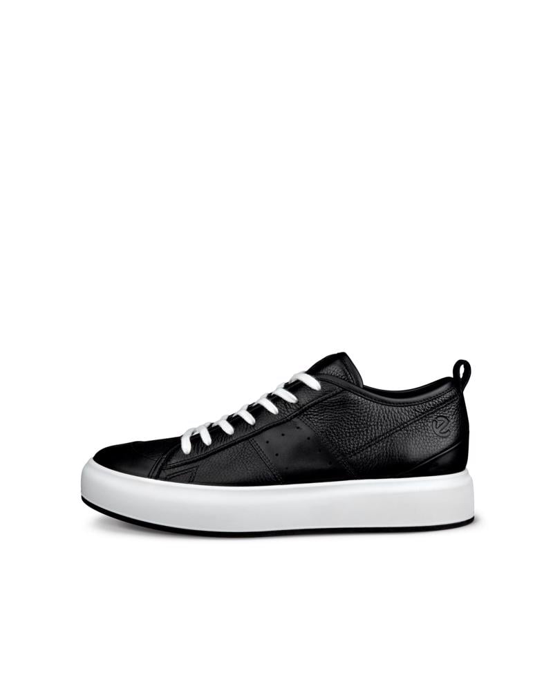 BLACK ECCO STREET ACE M SNEAKER LEA