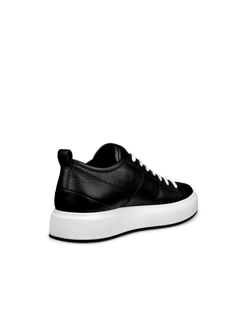 BLACK ECCO STREET ACE M SNEAKER LEA