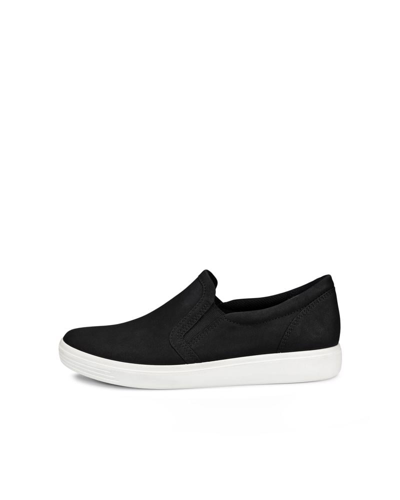 BLACK ECCO SOFT CLASSIC W SLIP-ON -