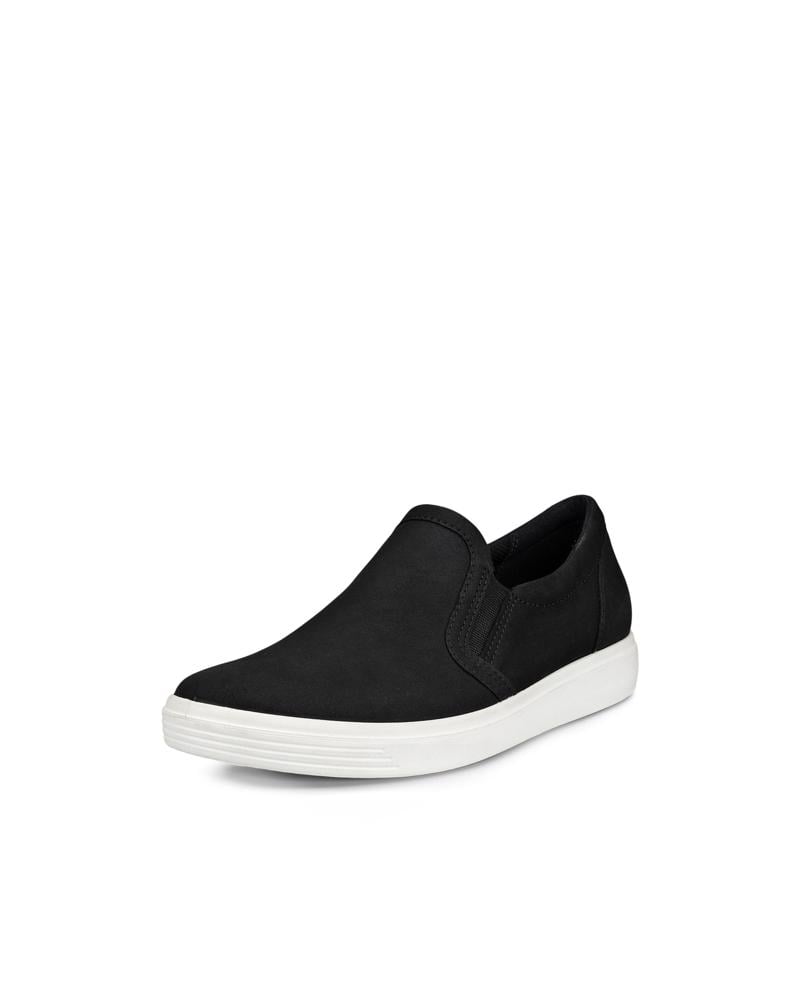 BLACK ECCO SOFT CLASSIC W SLIP-ON -