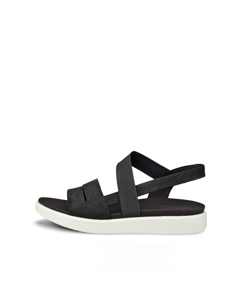 BLACK ECCO Yuma Flat Sandal