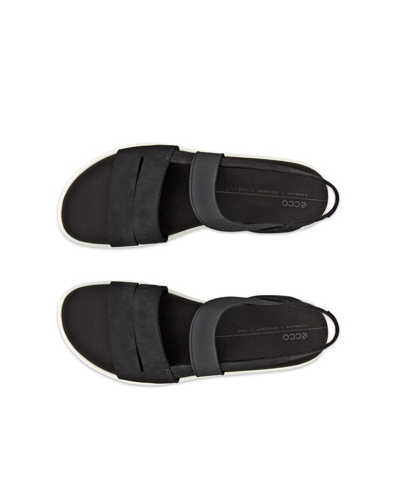 BLACK ECCO Yuma Flat Sandal
