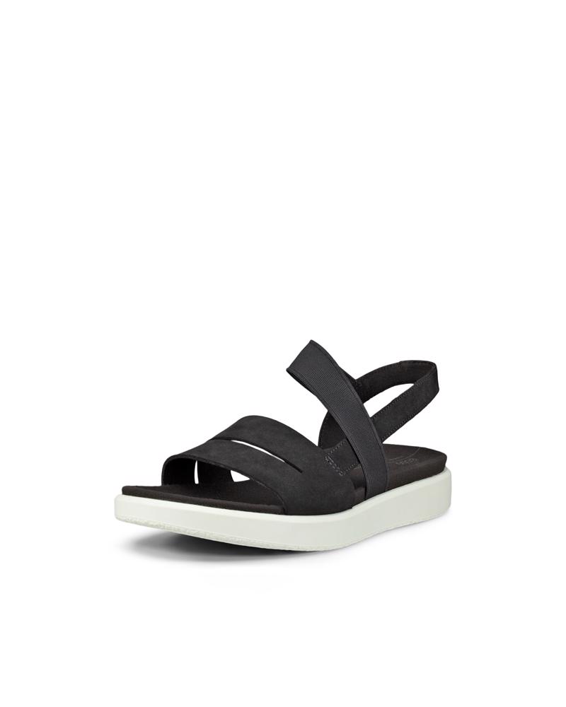 BLACK ECCO Yuma Flat Sandal