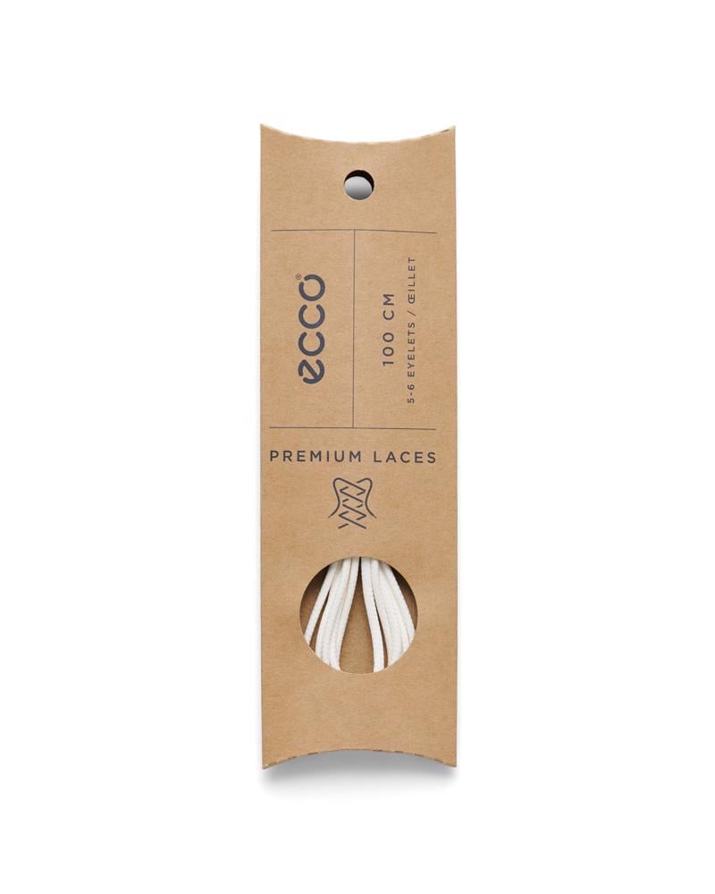White ECCO Round Laces