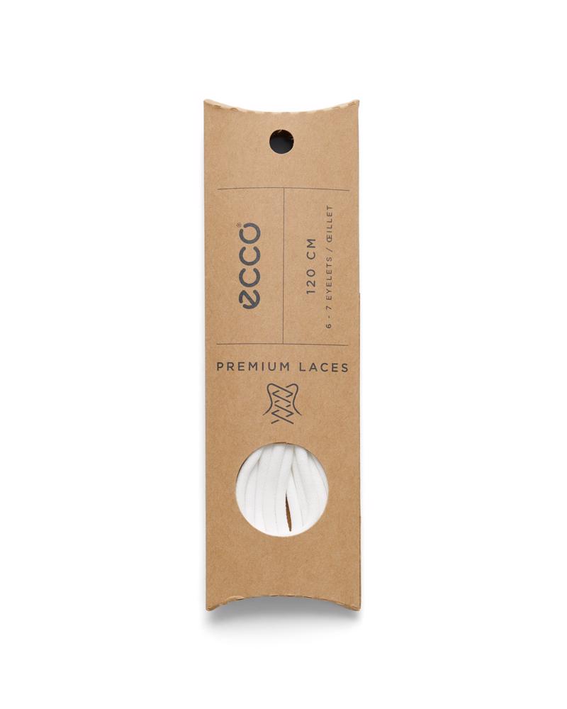 White ECCO Sporty Round Laces