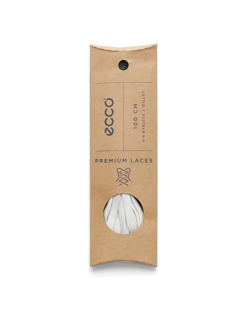 White ECCO Flat Laces