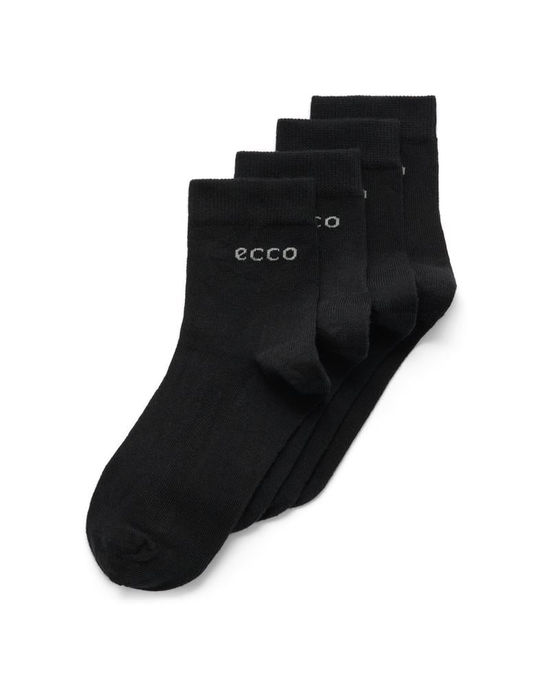 BLACK ECCO Play Longlife Mid Cut 2-Pack