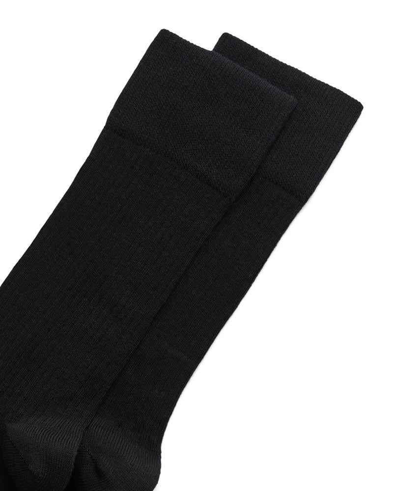 BLACK ECCO Classic Ribbed Mid Cut