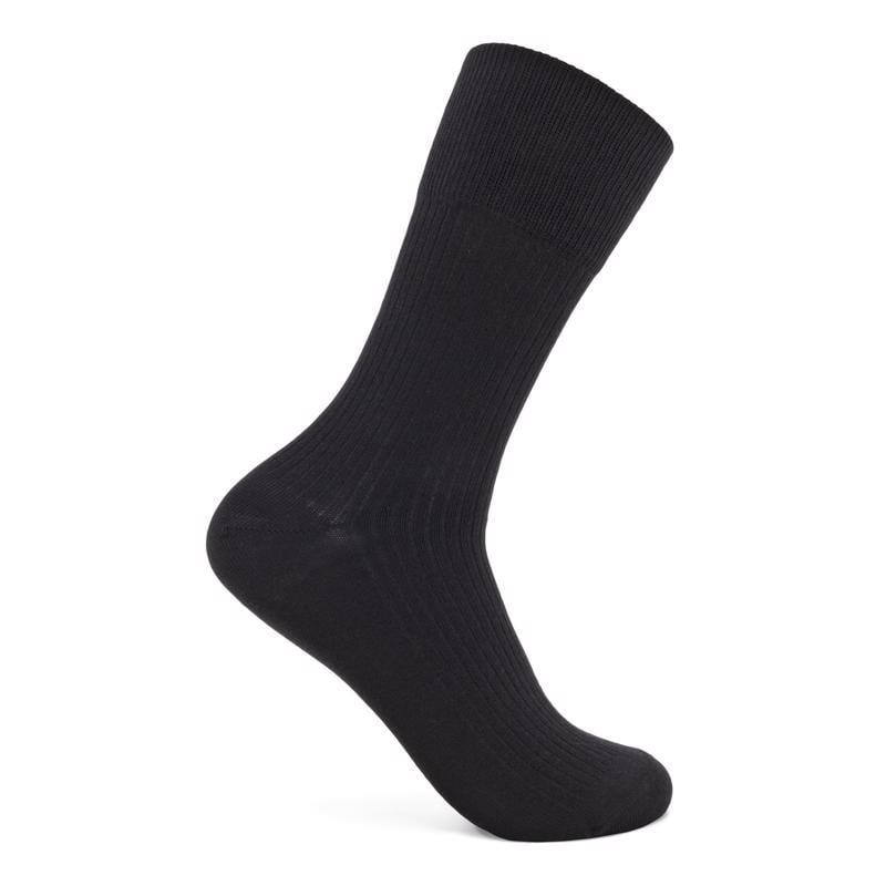 BLACK ECCO Classic Ribbed Mid Cut
