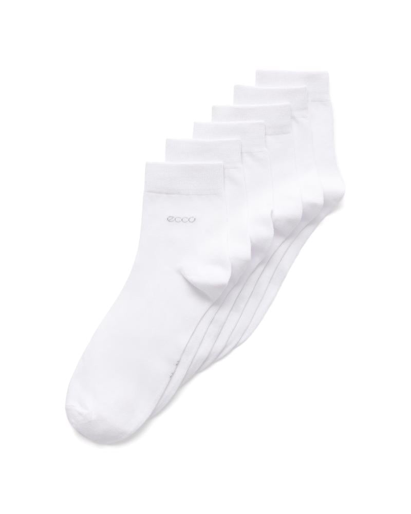 White ECCO Classic Ankle Cut 3-Pack