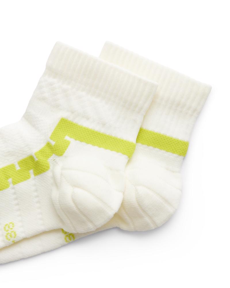White ECCO Tech Walking Ankle-Cut