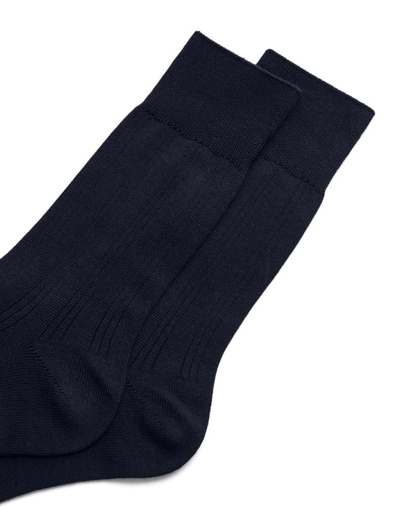 Navy ECCO Classic Ribbed Mid-Cut