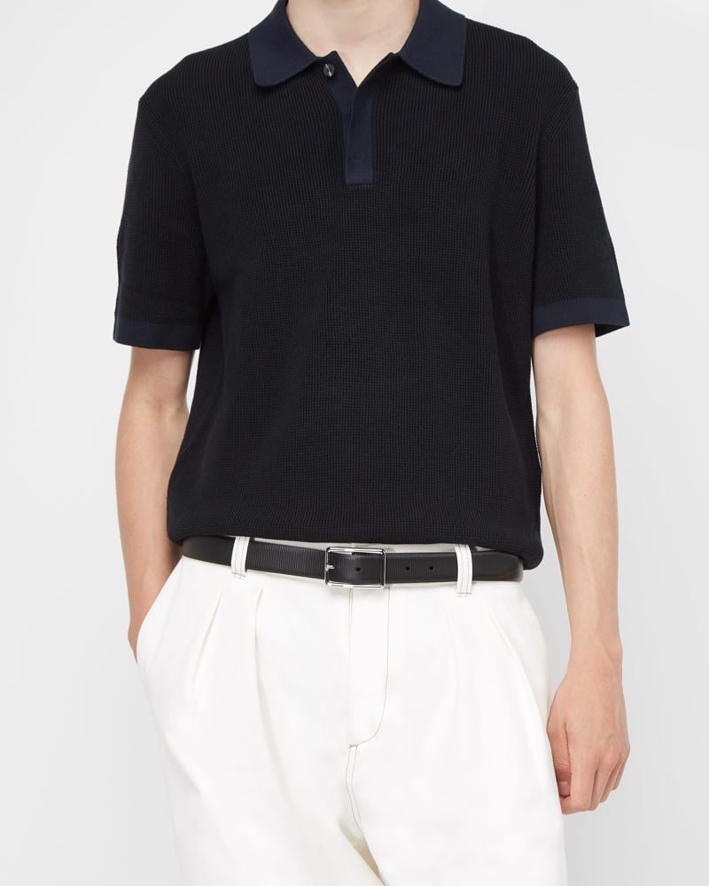 BLACK ECCO Belts Italian Textured