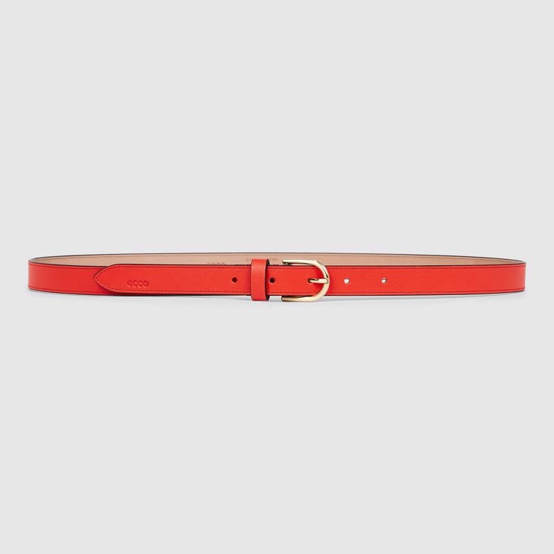 Red ECCO Formal Plain Belt