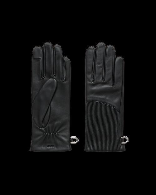BLACK ECCO Gloves W Plisse