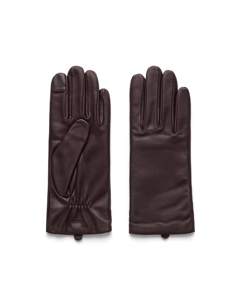 Brown ECCO Gloves W Plain