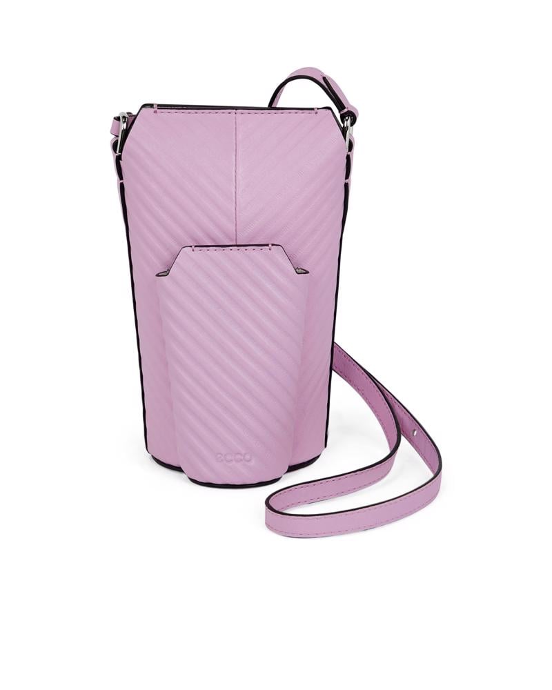 Pink ECCO Pot Bag Double Grooved