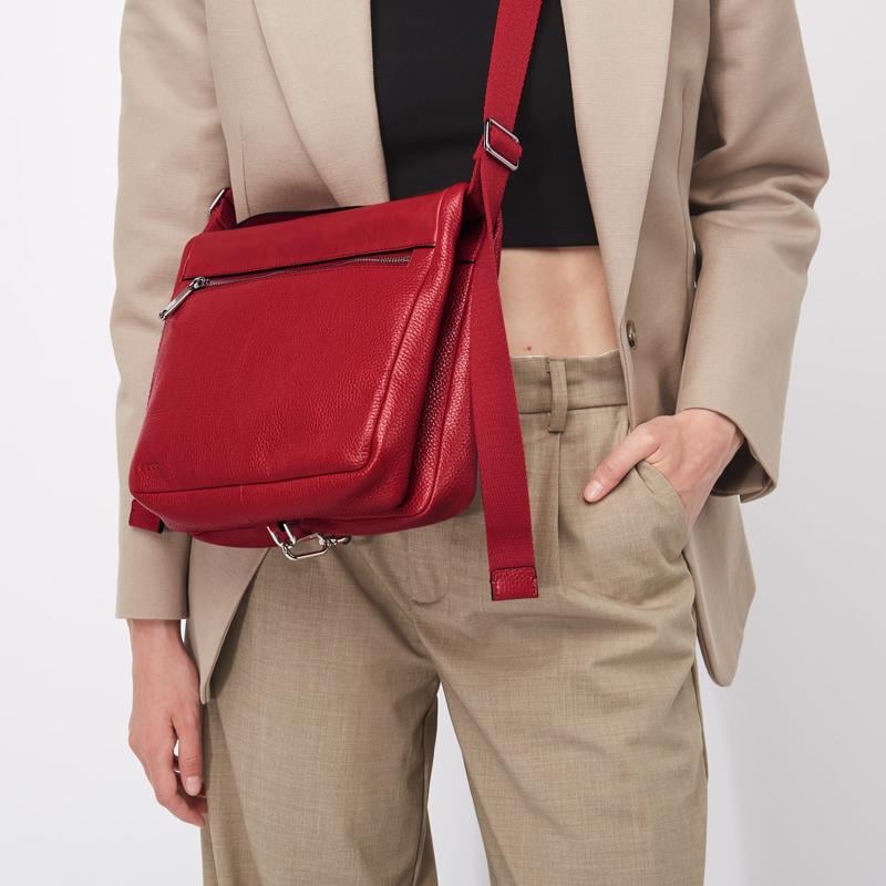 Red ECCO Textureblock Crossbody