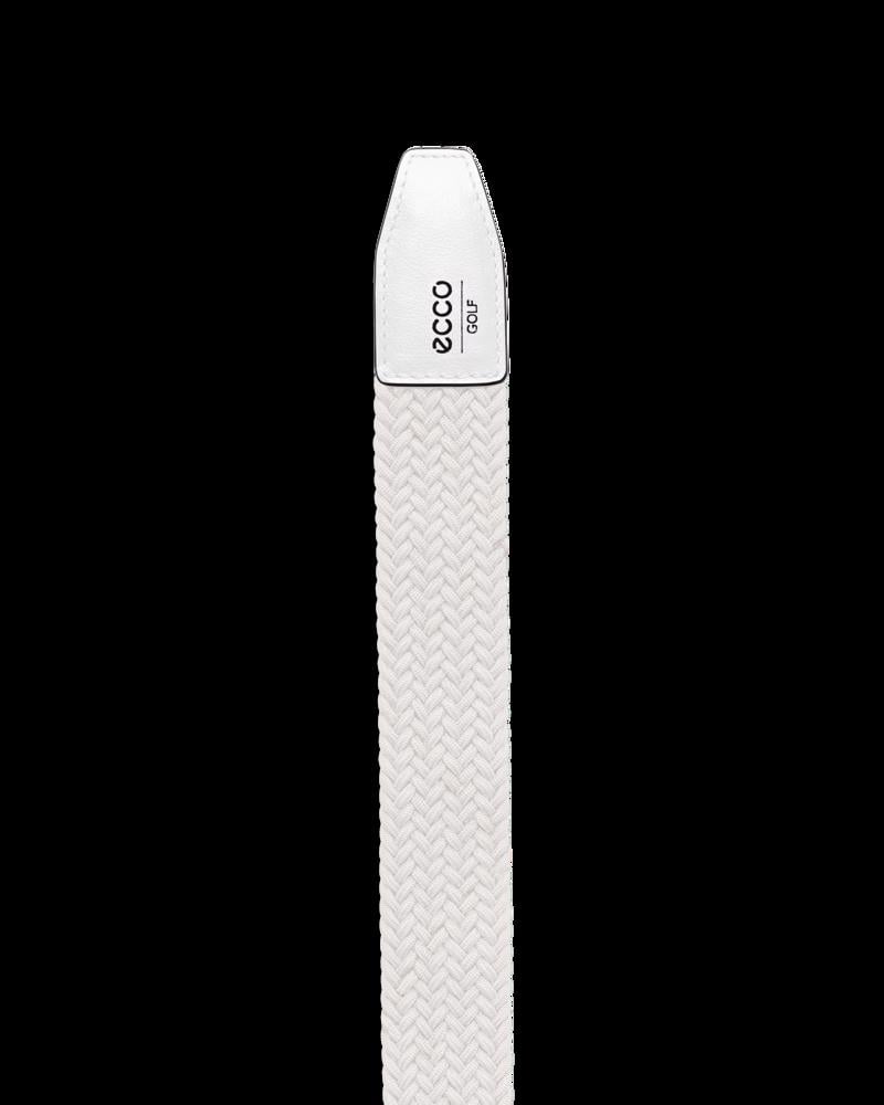 White ECCO Golf Braided Belt
