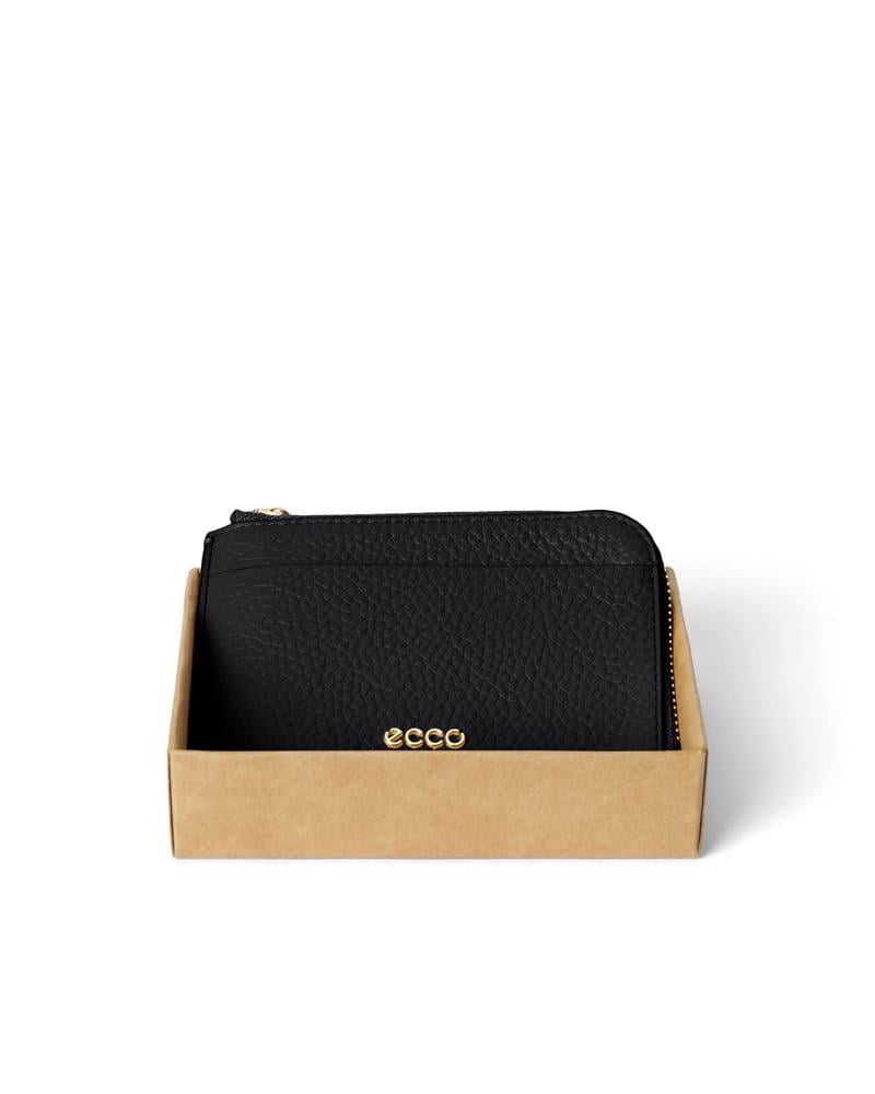 BLACK ECCO Card Case Zipped
