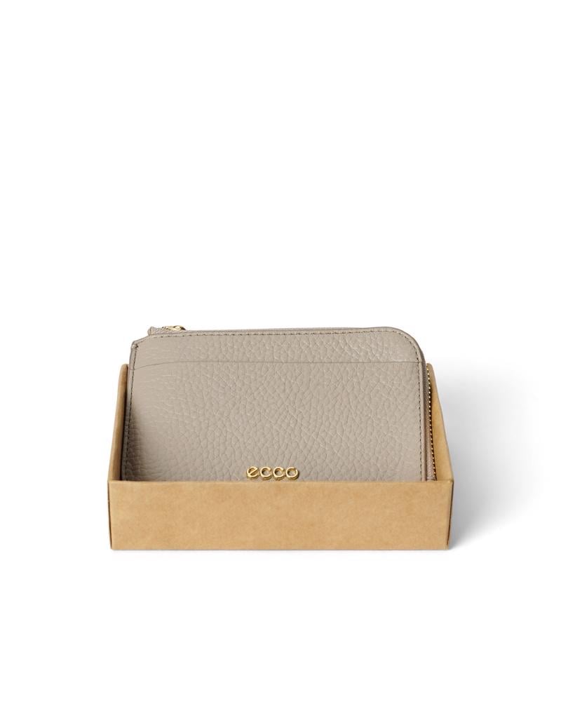 Beige ECCO Card Case Zipped