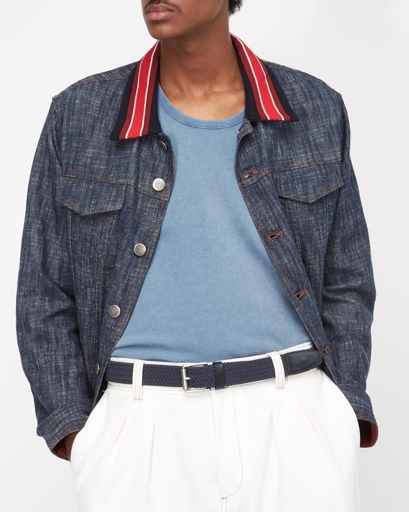 Navy ECCO Belts Formal Braided