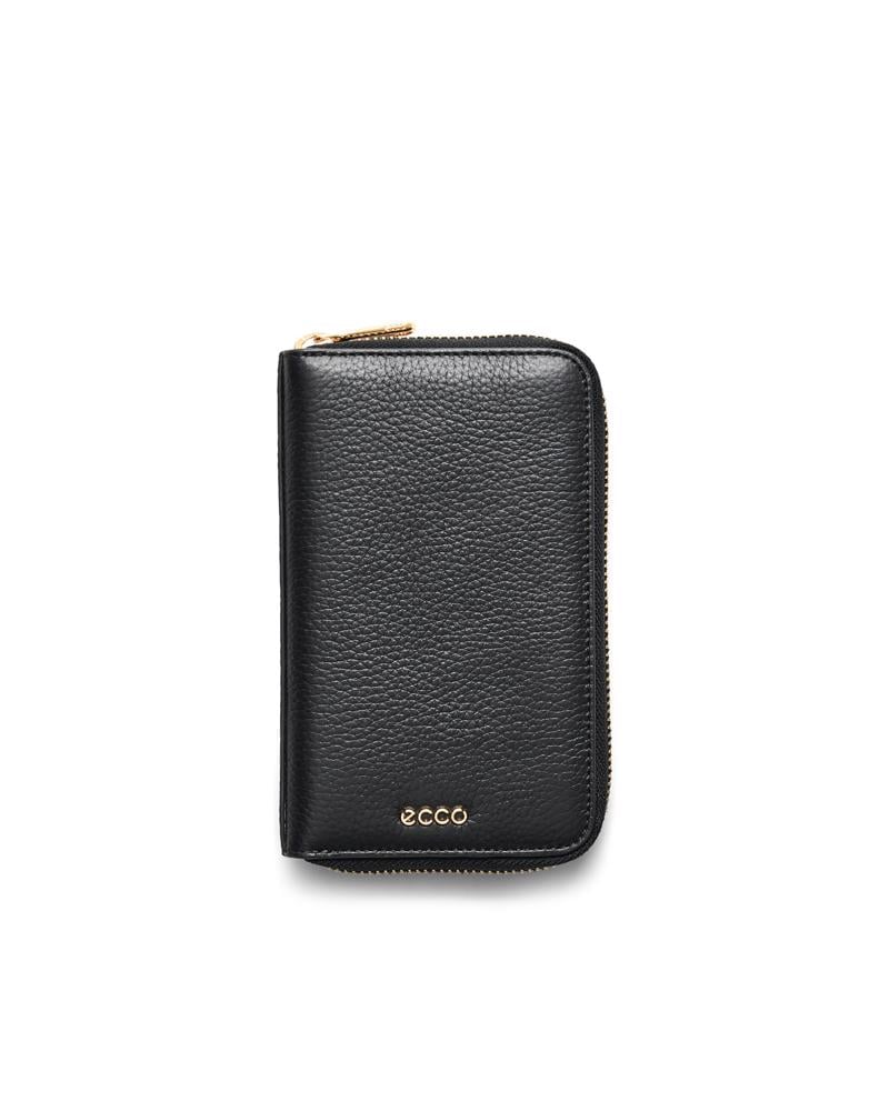 BLACK ECCO Wallet Zipped