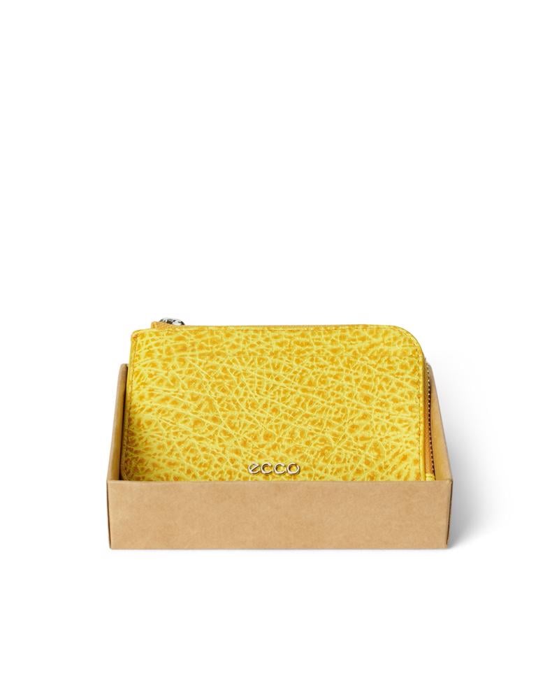 Yellow ECCO Card Case Zipped