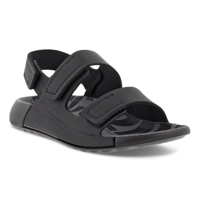 BLACK ECCO COZMO K FLAT SANDAL