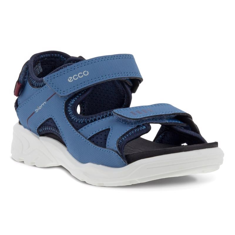 BLUE ECCO BIOM RAFT FLAT SANDAL
