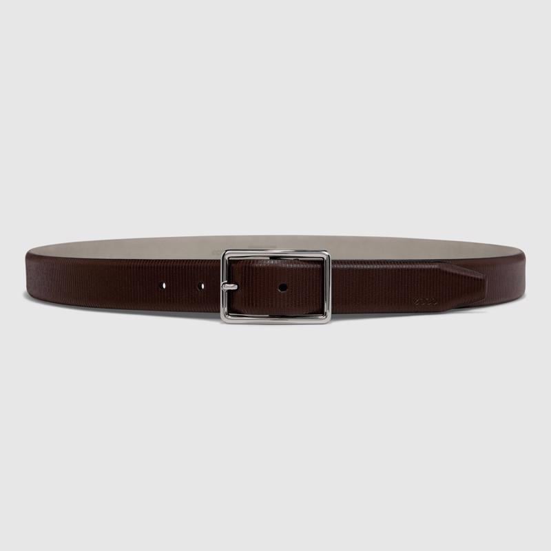 Brown ECCO Belts Italian Textured