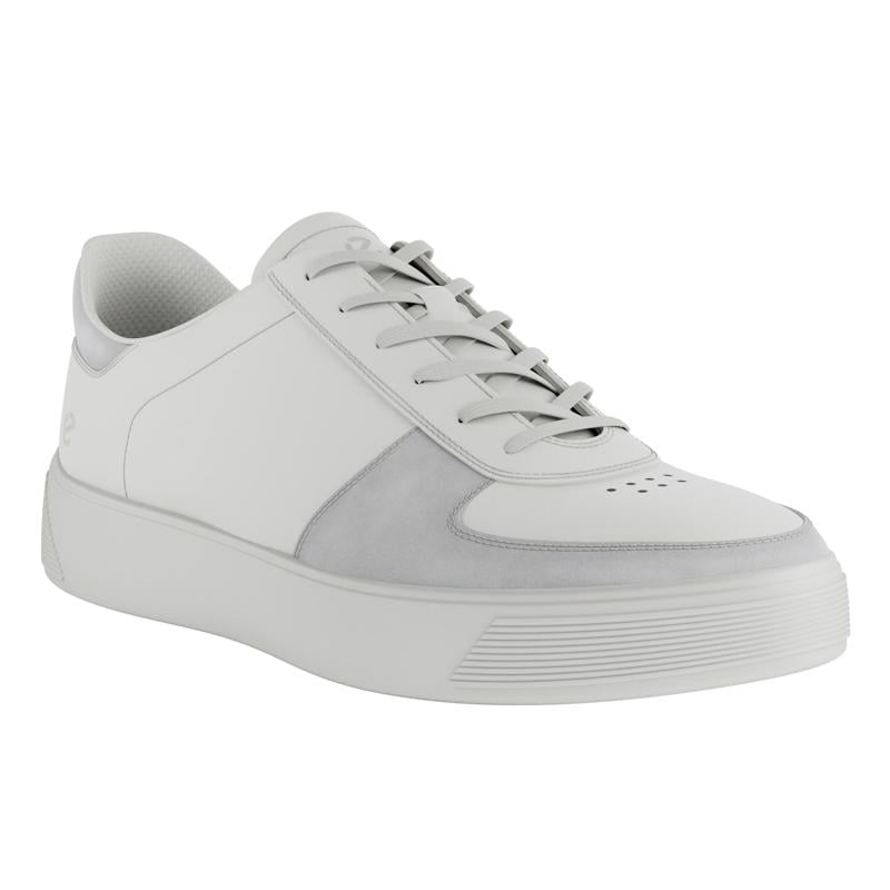 White ECCO Street Tray Logo Sneaker White